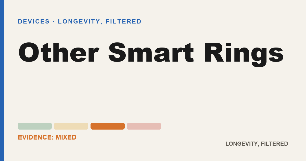 Other Smart Rings, evidence-rated longevity guide