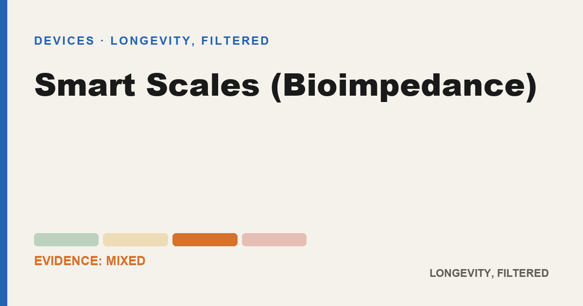 Smart Scales (Bioimpedance), evidence-rated longevity guide
