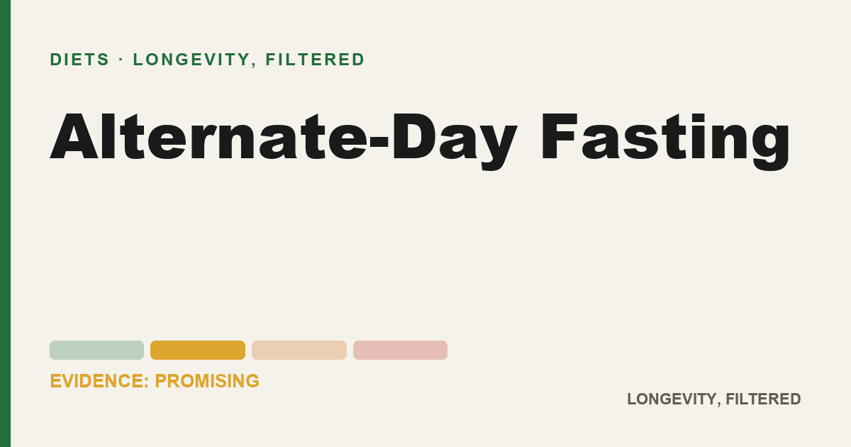 Alternate-Day Fasting, evidence-rated longevity guide