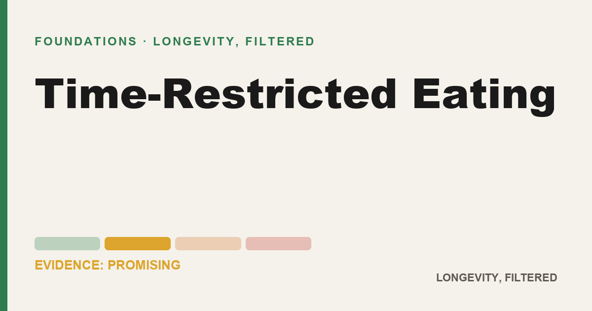 Time-Restricted Eating, evidence-rated longevity guide