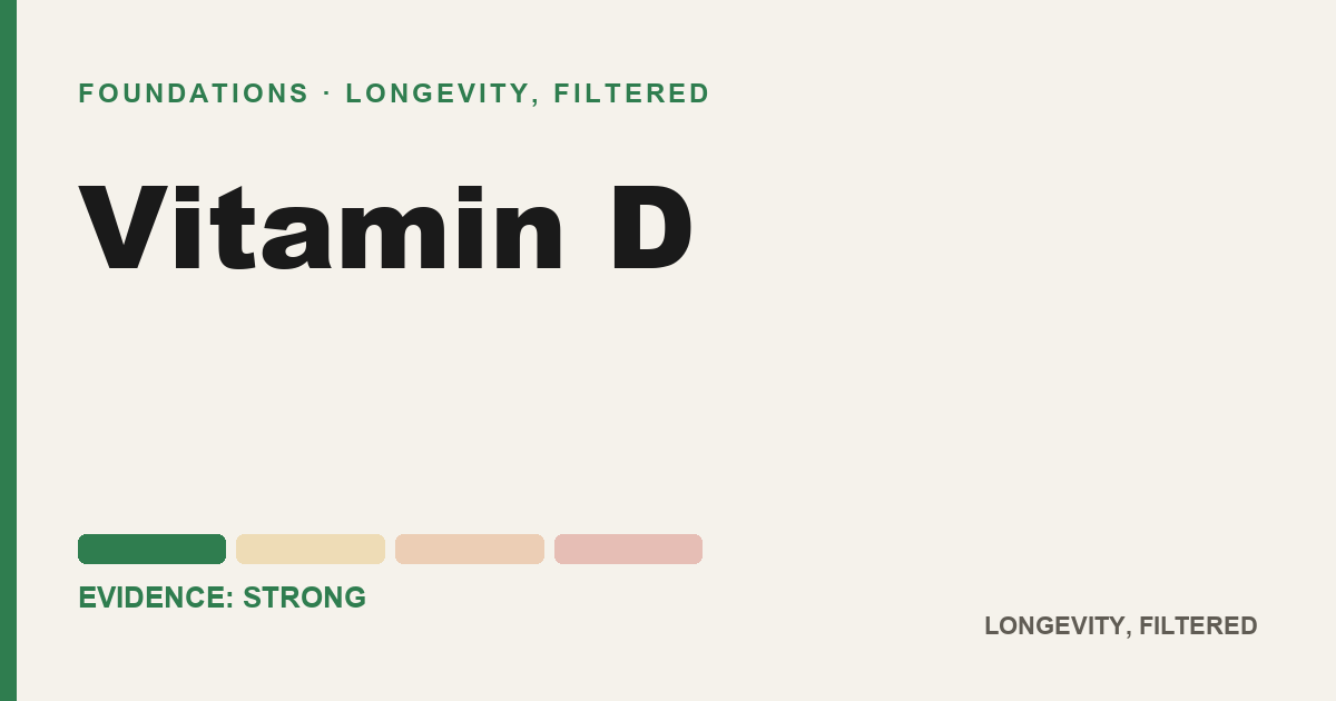 Vitamin D, evidence-rated longevity guide