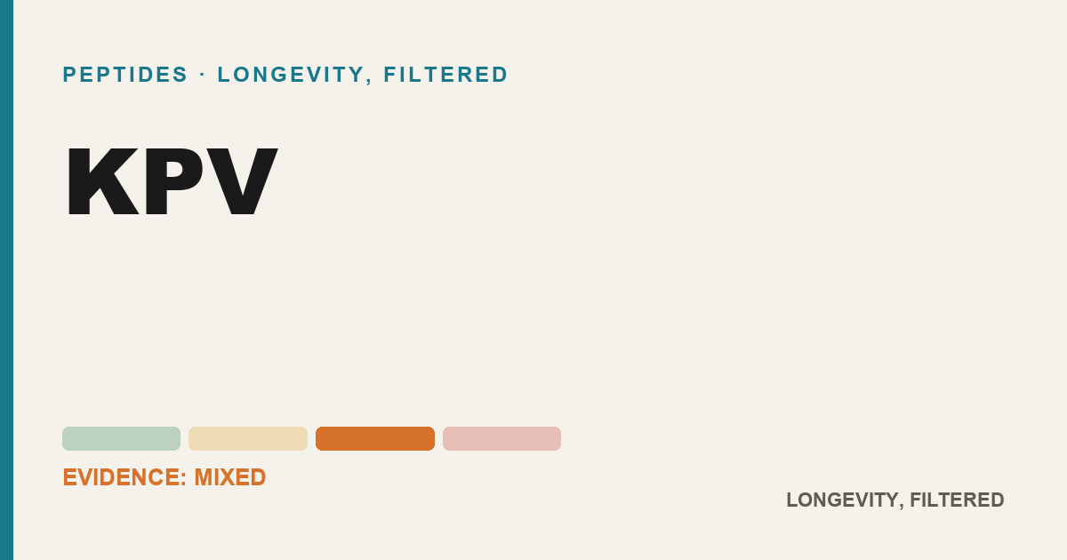 KPV, evidence-rated longevity guide