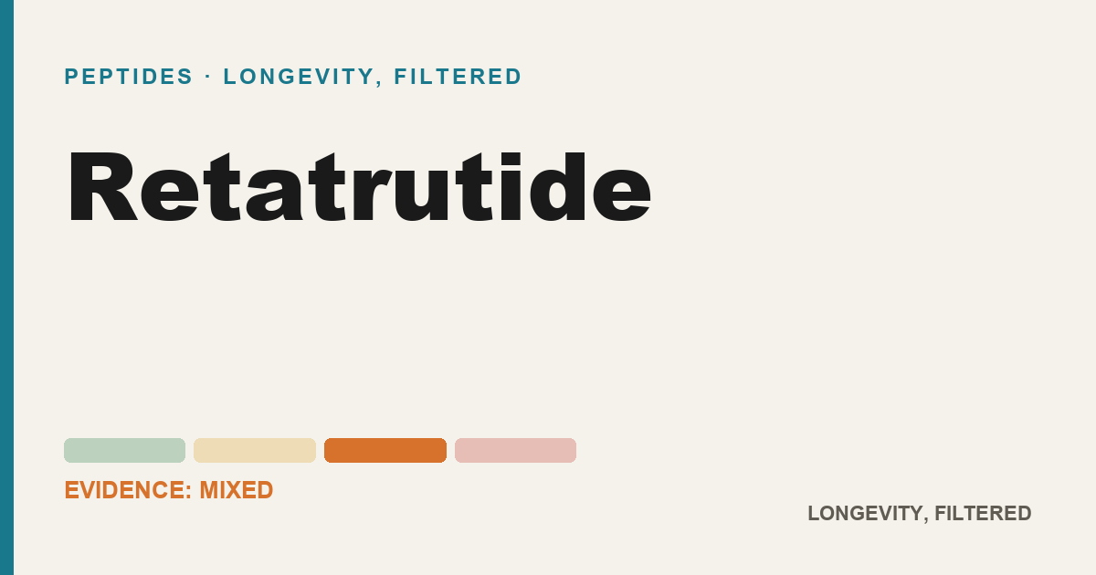 Retatrutide, evidence-rated longevity guide