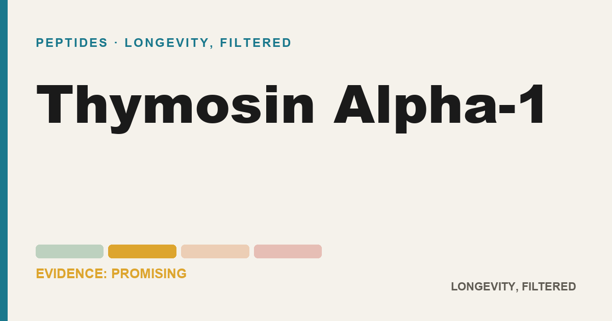 Thymosin Alpha-1, evidence-rated longevity guide