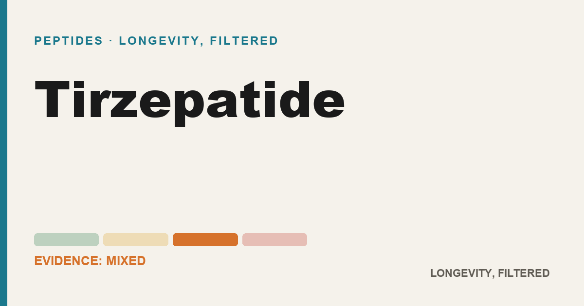 Tirzepatide, evidence-rated longevity guide