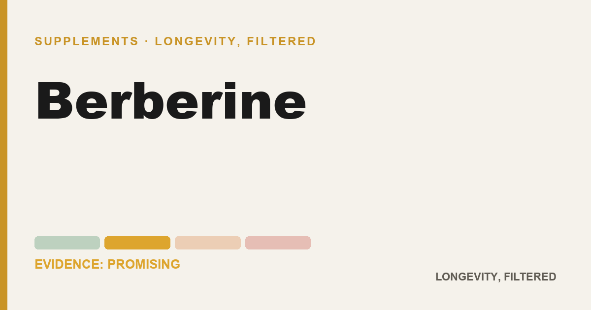 Berberine, evidence-rated longevity guide
