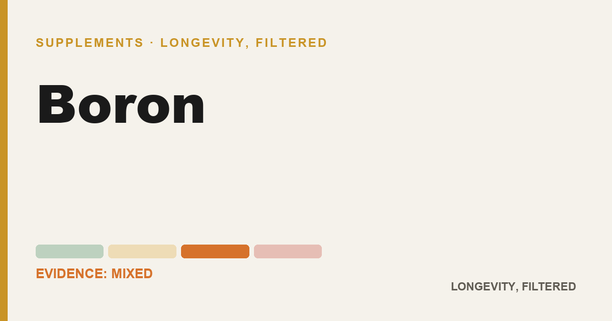 Boron, evidence-rated longevity guide