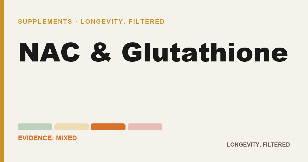 NAC & Glutathione, evidence-rated longevity guide